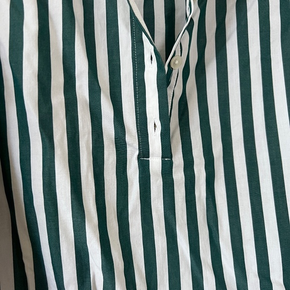 J. Crew Green and White Striped Button Down Shirt - Picture 3 of 4
